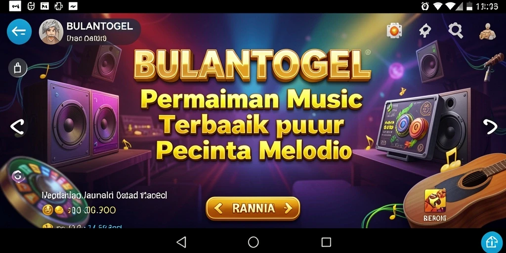 Screenshot gameplay BULANTOGEL menunjukkan keseruan bermain musik.