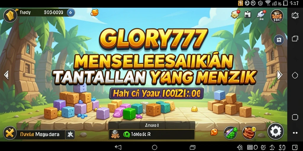 Tampilan gameplay menarik di GLORY777 dengan berbagai puzzle menantang.