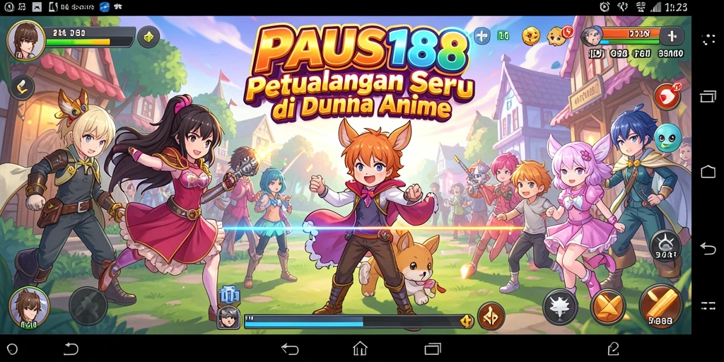 Screenshot dari gameplay PAUS188 yang menampilkan petualangan karakter Anime.
