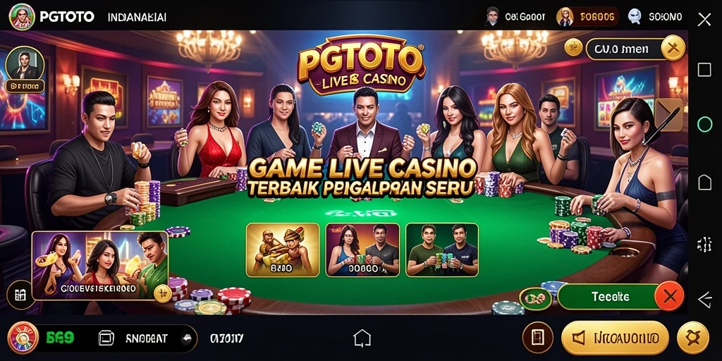 Tampilan gameplay Live Casino PGTOTO dengan dealer profesional.